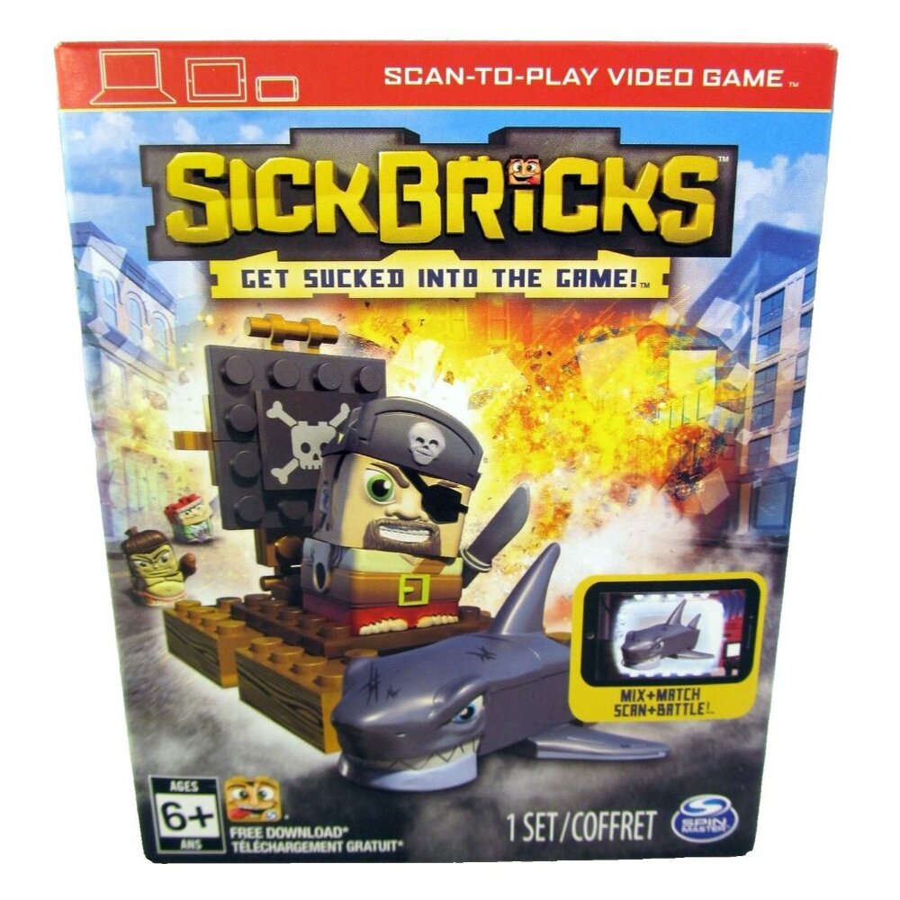 SickBricks Captain Blockbeard vs Greatbite Shark App Game New